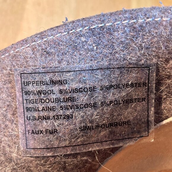 SIZE 10 Clarks Original Womens Gray Wool Felt Leather Desert Boots Crepe Soles - Picture 11 of 11